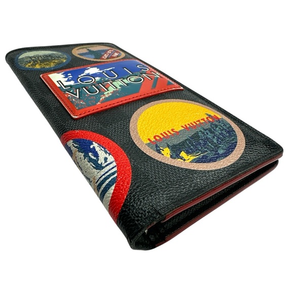 Louis Vuitton Multi Damier Graphite Brazza Alps Sticker Wallet Black Multicolor - Picture 9 of 16